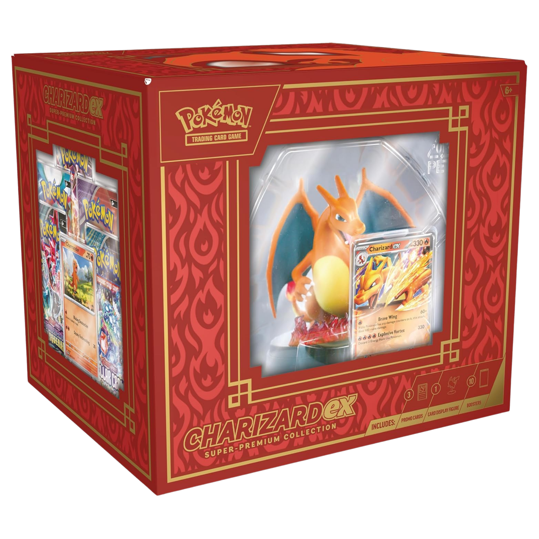 Pokémon TCG Charizard ex Super-Premium Collection – 10 Booster Packs & Display Figure